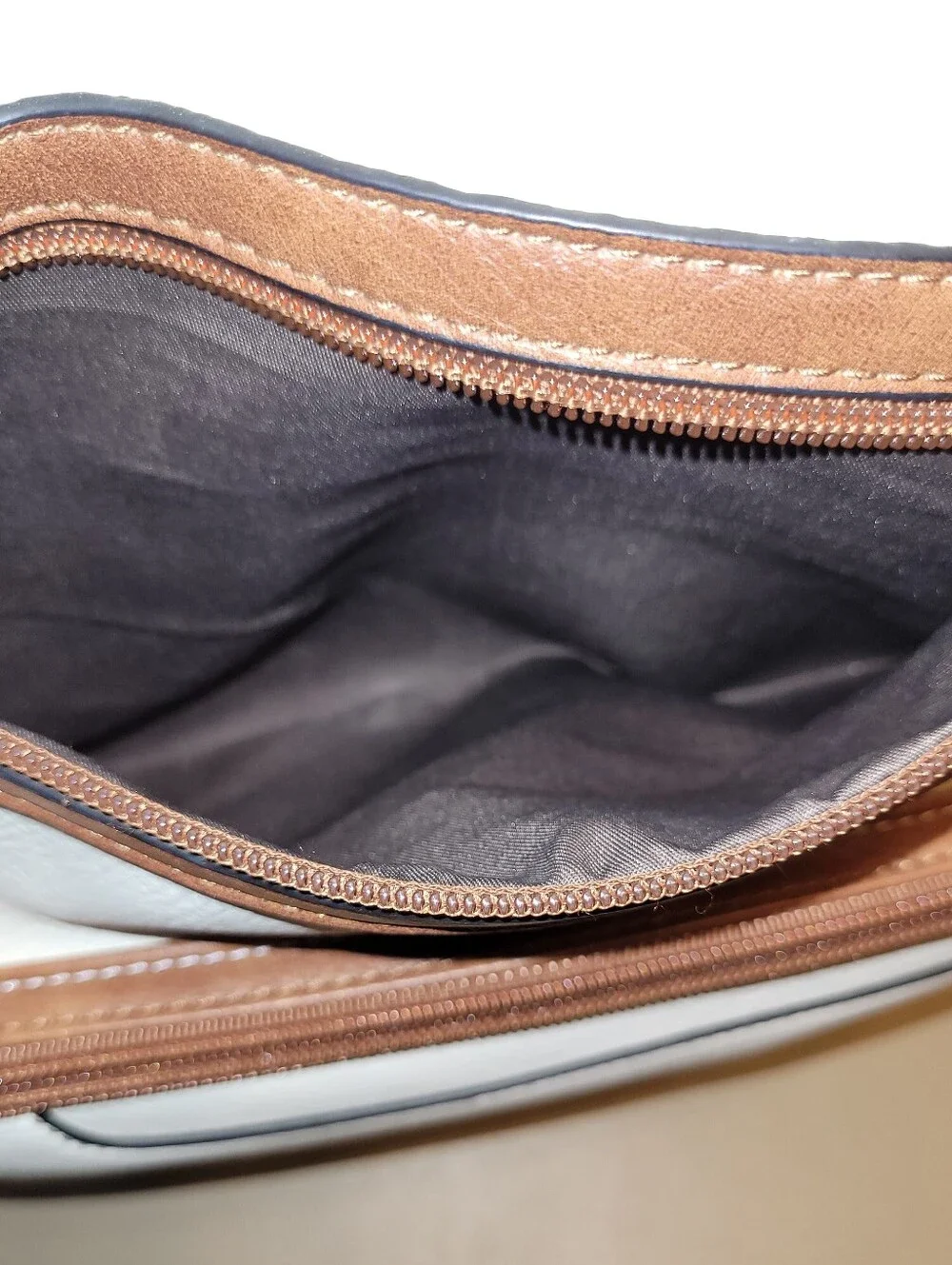 Bostanten White and Brown Women's Backpack.